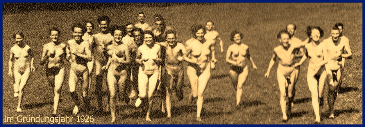 Die nackten Vereinsmitglieder im Gründungsjahr 1926